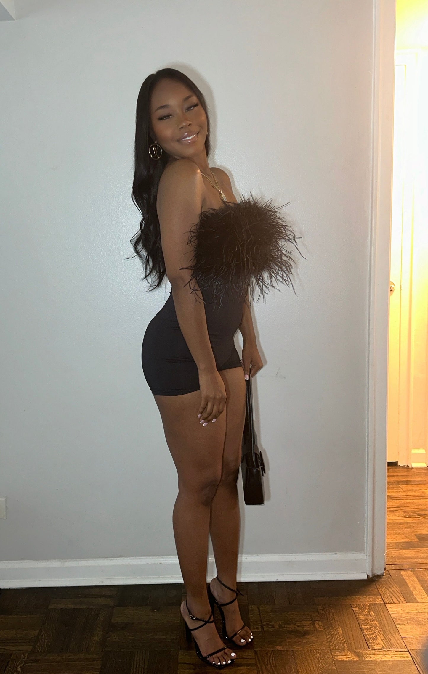 Ostrich Feather Romper ( Pre-order )