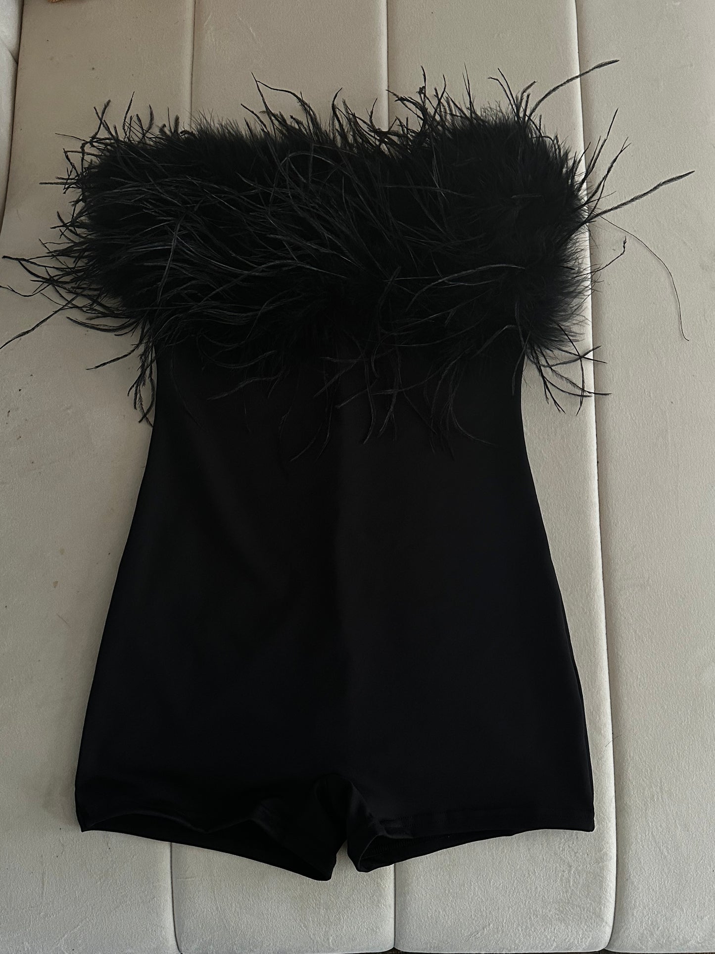 Ostrich Feather Romper ( Pre-order )